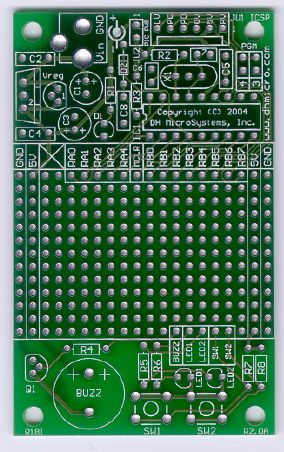 Rapid18i PIC prototyping board